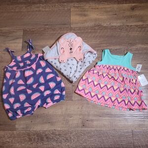 NWTS 3-6m Romper & Dress Bundle/t287